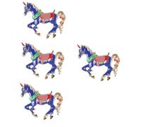 LIFKOME 4 Piezas broche de poni pequeño decorativo Broche antiguo pasadores metalicos Broche de caballo Broche de animal broche de diseño broche de metal para solapa broche de ropa alfiler