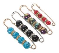 LIFKOME 4 piezas Broches de Perlas Artificiales para Mujer Alfileres Ajustadores de Cintura para Pantalones Accesorios Elegantes y Reutilizables para Ropa Regalo Versátil para Madres y