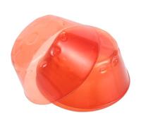 LIFKOME 4 Piezas Cubierta de Detector de Humo, Tapa Protectora de Plástico Rojo para Detectores, Protección y Prevención de Falsas Alarmas, para Cocinar y Hornear