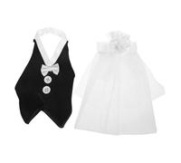 LIFKOME 4 Piezas Cubiertas Botella Vino con Vestidos Novios Fundas Decorativas para Botellas Pequeñas Accesorios Boda para Mesa Comedor Vino para Celebración