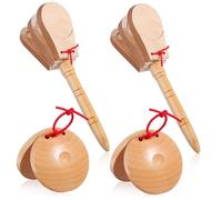 LIFKOME 4 piezas de Madera para Percusión Instrumento Musical Manual con Sonido Agradable para Adultos y Versátil para Flamenco y Folklórica