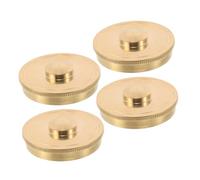 LIFKOME 4 Piezas French Horn Bottom Valve Caps Metal Replacement Covers For Beginners Professionals Music Schools Orchestras Instrument Repair Maintenance