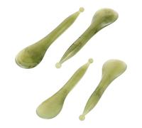 LIFKOME 4 Piezas Herramientas de Masaje Facial Gua Sha de Resina Masajeador de Profundo para Rostro Cuello y Cuerpo Acupresión Manual para Spa Casa Diseño Ergonómico para Vitalidad Cutánea