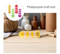 LIFKOME 4 Piezas Kit de Tejedora Francesa Plástico Herramienta de Iniciación para Principiantes Forma de Abeja con Clavijas para Hacer Cordones y Bufandas Diseño Creativo y Duradero para