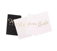 LIFKOME 4 Piezas Libro De Juramento Huéspedes Acicalar Oro Boda Simplemente Su Llave Dama De Honor Ceremonia Novia Nupcial Artículo Libros De Visitas para Fiesta Folleto A Él Papel Blanco
