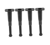 LIFKOME 4 Piezas Marco De Soporte De La Cama Apoyo Extensor De De Mesa Extensiones Reemplazo Ajustando para Moderno Niveladores Extensión Black Plástico De Acero