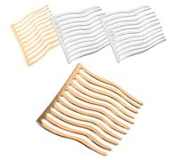 LIFKOME 4 piezas Peines Laterales de Metal para Mujer Flexibles y Duraderos Peines Pequeños para Fijar Adornos y Velos Nupciales Accesorios de Peinado para Uso Diario y Eventos