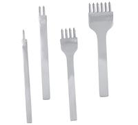 LIFKOME 4 piezas Punzones para Cuero Herramientas de Costura DIY para Piel Perforadoras Dientes para Manualidades de Cuero y Proyectos de Bricolaje