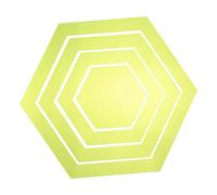 LIFKOME 4 piezas Regla de Acolchado Hexagonal Acrílica Plantilla para Patchwork Herramienta de Costura Práctica Fácil de Usar Material Duradero para Manualidades y Confección