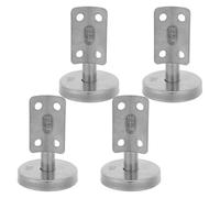 LIFKOME 4 Piezas Soporte de Pasamanos de Acero Inoxidable Fijo para Escaleras, Base Redonda 6X5X5 CM, 4 Piezas, Montaje en Pared para Barandilla de Madera o Metal, Alta Resistencia y