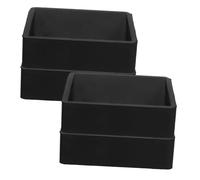 LIFKOME 4 Piezas Topes para Ruedas de Muebles de Goma Antideslizantes Base Fija para Camas Sofás y Sillas Protectores para Compatibles con Ruedas de Color Negro