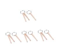 LIFKOME 4 Series Llavero De Caja Para Música Colgante Llavero Mini Baquetas Llavero De Percusión Palos Anillos De Llave De Bolso Lindos Llaveros De Madera 2 Piezas X 4
