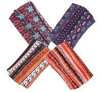 LIFKOME 4piezas Bandas Sudor Diademas Deportivas Anudadas Múltiples Colores Actividades