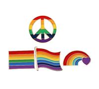 LIFKOME 4piezas Broche Arcoíris De Aleación Para Ropa Decoración Diy Para Equipaje Pin Para Niña Broche Pecho