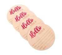 LIFKOME 4piezas Tarjeta De Del Letrero De Madera Rústico Para Anuncio De Llegada Para Decoración De Guardería y Shower