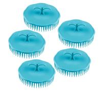 LIFKOME 5 piezas Cepillo Masajeador para Cabello Plástico Duradero Peine Redondo para Limpieza Profunda y Masaje de Cabelludo Accesorio Portátil para Baño y Ducha Uso Color Aleatorio