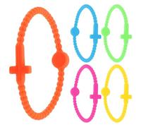 LIFKOME 5 Piezas Pulsera de Silicona Cruzada Deportiva, Juego | Silicona, Diseño Multicolor, Uso Casual y Deportivo, Accesorio para Fans