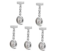 LIFKOME 5 Piezas Reloj De Bolsillo Enfermera Reloj Colgante es para Mujeres Decoración Chica es Mujer Mudo Señoras Insignia para Enfermeras Hebilla