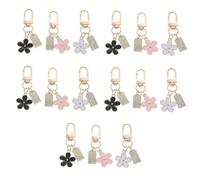 LIFKOME 5 Series Llavero Margarita Accesorios Llavero De Margarita Llavero Rosa Femenino Pequeño Llavero Floral Encantos Colgantes Del Bolso Aleación De Zinc 3 Piezas X 5