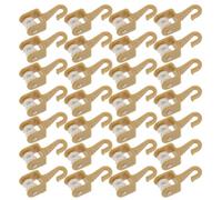 LIFKOME 50 Ganchos Porta Cortinas De Plástico Deslizadores Para Riel De Cortina Rodillos Dobles Para Ruedas Para Riel Rodillos Silenciosos