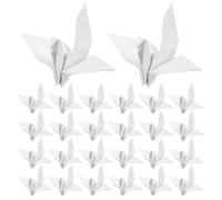 LIFKOME 50 Pájaros de Origami de Papel Prefabricados, Decoración Artística para Fotografías y Bodas, 50 Piezas, Papel, Blanco