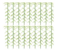 LIFKOME 50 Piezas Árboles en Miniatura de Plástico Verde, de Bambú para Micro Paisajes, Compacto y Portátil, Realista, para Mesas de Arena, Jardines de Hadas y Proyectos DIY