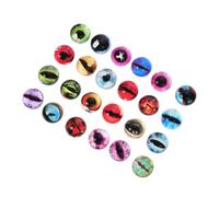 LIFKOME 50 Piezas Ojos de Vidrio para Muñecas DIY de Globos Oculares Realistas para Manualidades de Animales Accesorios Resistentes para Juguetes y Bisutería Artesana Surtido Aleatorio