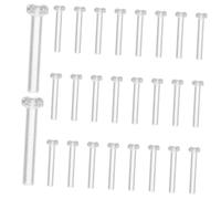 LIFKOME 50 piezas Unidades Protectores Transparentes para Pendientes Tubos Protectores para Alfileres de Oreja Accesorios DIY para Reemplazo de Cierres y Topes de Pendientes