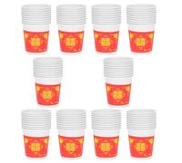 LIFKOME 50 Piezas Vasos de Papel para Boda China Desechables, Rojos, 50 | Banquetes y Recepciones, Ligeros y Prácticos, Estilo Surtido, Papel Sanitario, Uso Doméstico Estilo Aleatorio