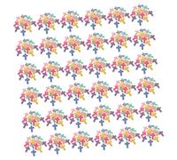 LIFKOME 500 Piezas Cuentas Acrílicas Cruzadas Pequeñas Coloridos para Pulseras y Bisutería Abalorios para Manualidades Diy