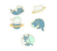 LIFKOME 5piezas Broches Mujer Dibujos Animados Creativos Planet Space Placas para Ropa Bolsos Sombreros Decoraciones Originales Varios estilos