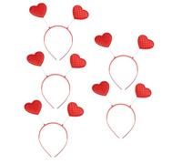 LIFKOME 5piezas Diadema De Corazón Para Mujer Aros Especiales Pelo Accesorios Pelo Corazones Día De San Valentín