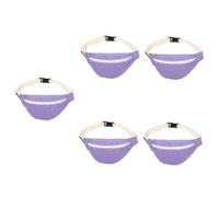 LIFKOME 5piezas Mochila Infantil De Cintura Pouch para Niño Niña Bandolera De Lona Purpura Almacenamiento Práctico para Claves y Objetos Pequeños Versátil y Cómoda para Uso Diario