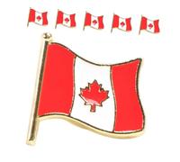 LIFKOME 6 piezas Broche de Metal Esmaltado con Bandera Canadiense de Diseño Sólido y Ligero Pin Nacional para Hombres para Ropa Colección y Recuerdo de Viaje