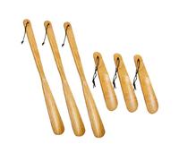 LIFKOME 6 Piezas Calzador de Madera con Mango Herramienta Asistente para Calzar Zapatos y Botas Compatible con Calzado Deportivo y Vestir Diseño Portátil para Hogar Oficina y Viaje