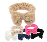 LIFKOME 6 piezas Diademas de Maquillaje para Mujer Bandas Suaves de Coral para Lavar Cara y Spa Elásticas y Cómodas Colores Surtidos para Cuidado Facial y Rutina de Belleza