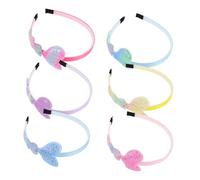 LIFKOME 6 Piezas Diademas para Niñas con Diseño de Banda de Cabello Colorida y para Accesorios para Fiestas y Diario