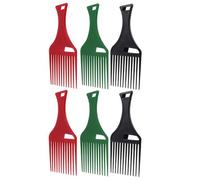 LIFKOME 6 piezas Peines Plásticos de Dientes Anchos para Pelo Rizado y Afro Peines Suaves para Trenzas y Pelucas Diseño Ligero y Portátil para Diario