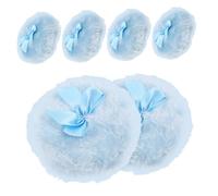 LIFKOME 6 Piezas Puff de Polvo para y Esponjoso con Diseño de Lazo Aplicador para Polvos Corporales y Faciales Kit para Cuidado Diario de Seca y Cómoda Casa y Viajes