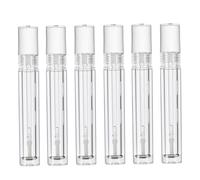 LIFKOME 6 piezas Tubos de Brillo de Labios Recargables con Tapones de Goma Botellas Transparentes para Bálsamo Labial Portátiles y Antiderrames para Viajes