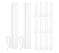 LIFKOME 60 Piezas Unidades Ganchos Ajustables para Cortinas de Plástico Blanco Clips Tipo Pinza para Cortinas Plisadas Fácil Instalación y Fijación Segura para Hogar Oficina Baño