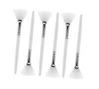 LIFKOME 6piezas Brochas Aplicadoras De Mascarilla Facial Abanico Suave Para Aplicar Ácido y Mascarillas Cepillos Fáciles De Sostener Para Cuidado Facial y Maquillaje Delicado