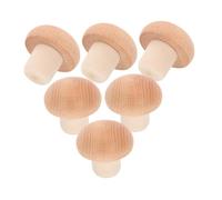 LIFKOME 6Piezas Tapones de Vino de Madera Natural Corchos Reutilizables para Vino y Cerveza Conservan y Evitan Filtraciones