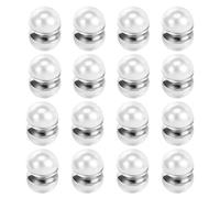 LIFKOME 8 Pares Pendientes Magnéticos de Perla Doble Cara para Novias Accesorios Ligeros y Cómodos sin Perforación Complementos Decorativos para Velo y Vestido de Boda