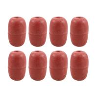 LIFKOME 8 Piezas Flotador de Pesca de Plástico Orificio Central, Rojo | Espuma PVC Hdpe de Superficie Lisa, para Cuerdas y Redes, Uso en Acuicultura y Trampas de Cangrejos