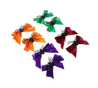 LIFKOME 8 Piezas Halloween Barrettes Spooky Spider Hair Clips para Fiesta Disfraz Accesorios para Niñas Colores Rojo Morado Naranja Verde