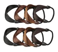 LIFKOME 8 piezas Ligas Elásticas para Cabello Anillos de Pelo Invisibles y Resistentes Accesorios para Mujer y Niñas Colores Negro Marrón Marrón Oscuro y Negro Natural Diseño Simple y