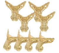 LIFKOME 8 Piezas Patas de Muebles de Aleación Zinc Vintage de Soporte Estable para Muebles Protector Esquina Decorativo para Caja de Joyería y Baúl Antiguo Color Dorado