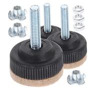 LIFKOME 8 Piezas pies de nivelación de Muebles niveladores de Muebles arrasamiento nivelador de pie Ajustable tapicería Deber Patas de Muebles Ajustables Patas Ajustables sintió Negro