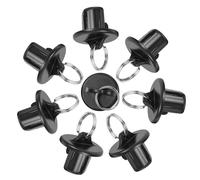 LIFKOME 8 piezas Tapones de Cuerda Elástica para Cortinas Enrollables de Repuesto Resistentes de Plástico Negro Tope para Tirantes de Cortinas Exterior Fácil Instalación y Uso Duradero